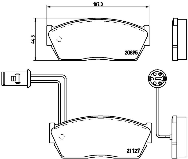 BREMBO P28009 Brake Pad Set, disc brake