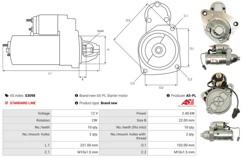 AS-PL S3098 Starter