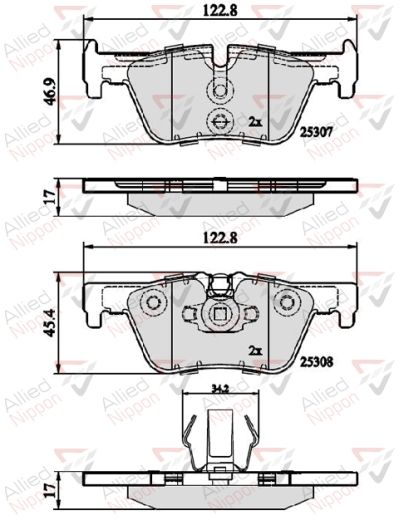 Comline ADB02131 Brake Pad Set, disc brake