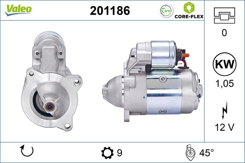 VALEO Startmotor / Starter 201186