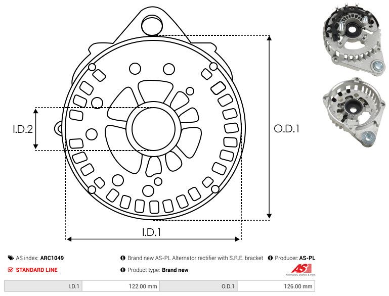 Kaitsekate, generaator, AS-PL ARC1049