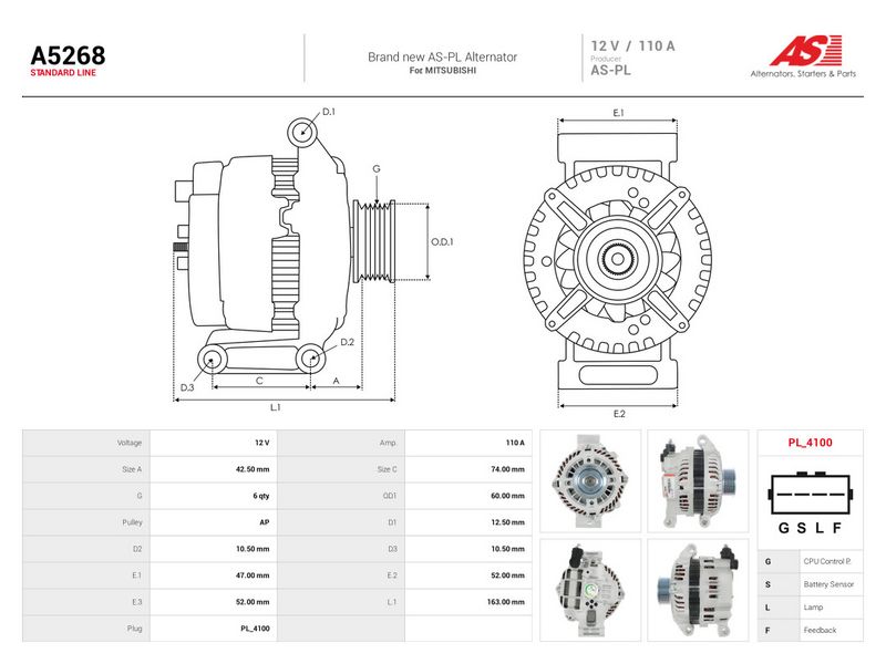 Generaator, AS-PL A5268