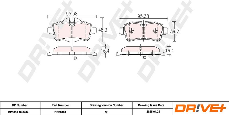 Set placute frana,frana disc DP1010.10.0404 Dr!ve+