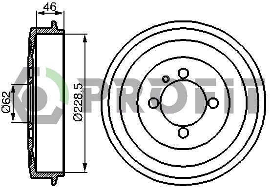 PROFIT 5020-0003 - Brake Drum