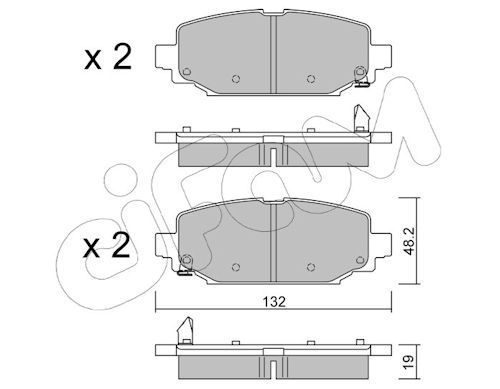 Set placute frana,frana disc 822-1210-0 CIFAM