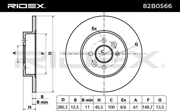 спирачен диск RIDEX