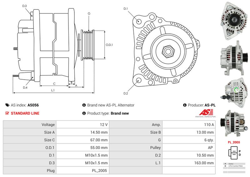 AS-PL A5056 Alternator