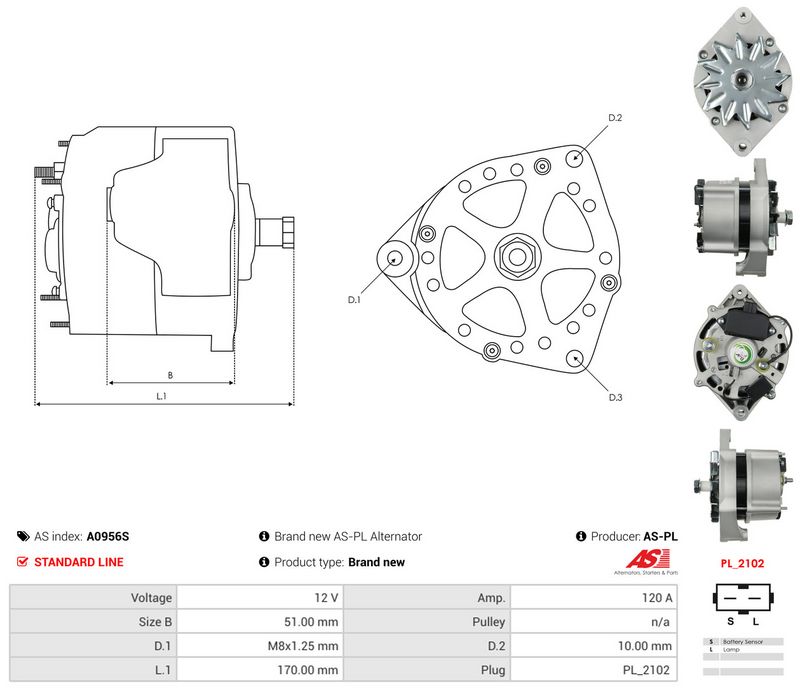 AS-PL A0956S Alternator