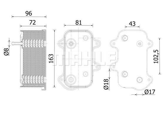 WILMINK GROUP Olajhűtő, motorolaj WG2204722