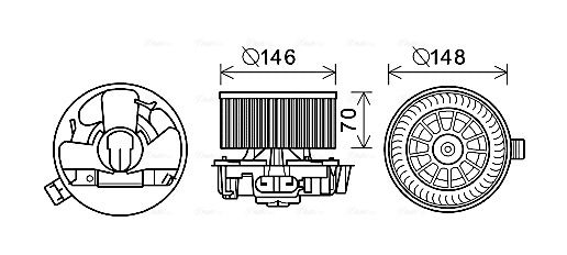 AVA QUALITY COOLING Utastér-ventilátor RT8579