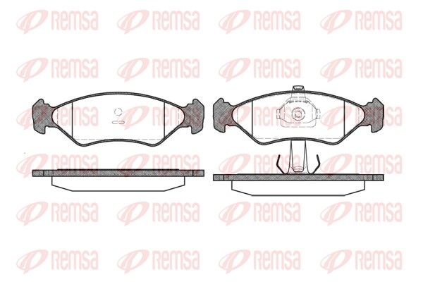 Комплект гальмівних накладок, дискове гальмо, Remsa 0285.20