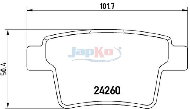 JAPKO 510306 Brake Pad Set, disc brake