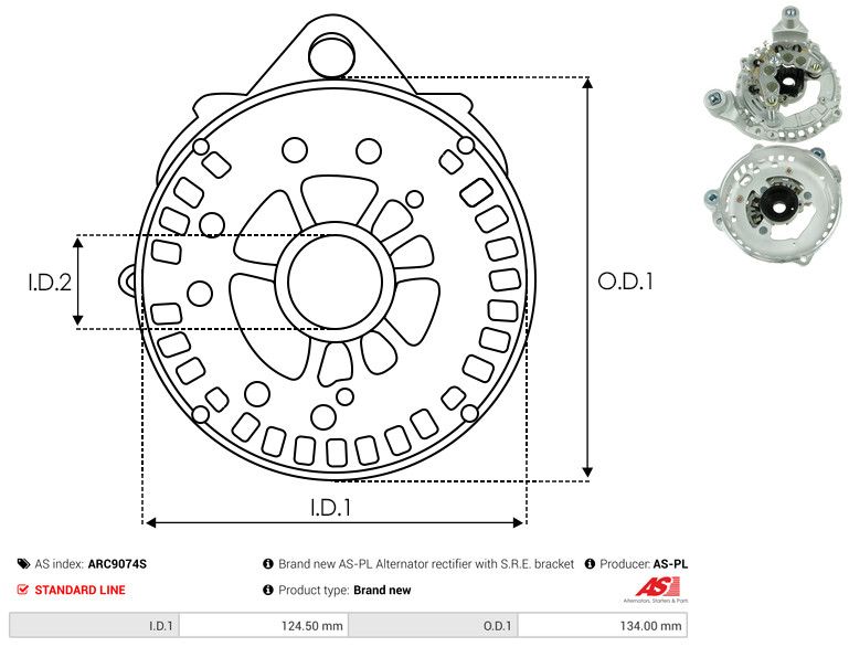 Kaitsekate, generaator, AS-PL ARC9074S