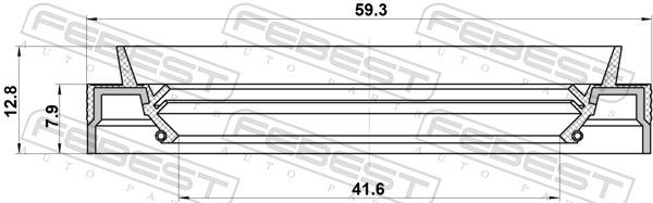 Ущільнювальне кільце вала, приводний вал, Febest 95JEY-43590813C