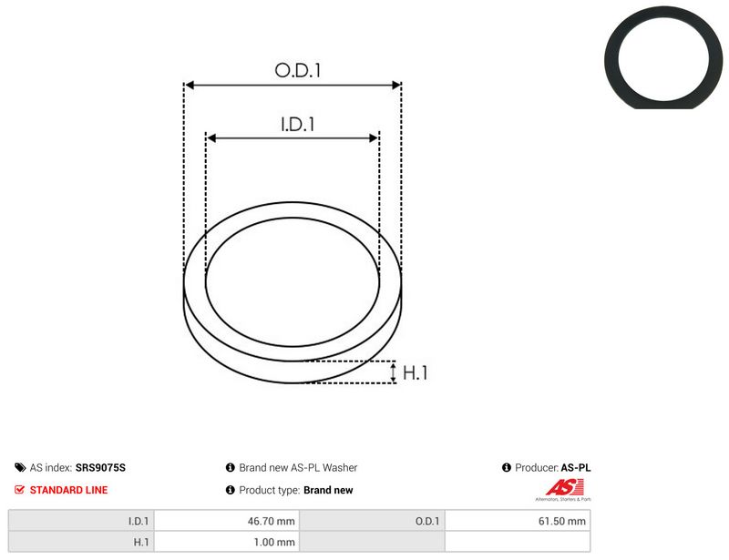 AS-PL SRS9075S Repair Set, alternator