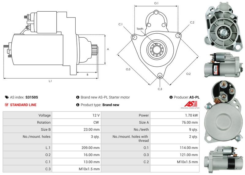 AS-PL S3150S Starter