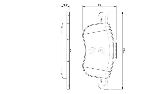 BOSCH 0 986 424 540 Brake Pad Set, disc brake