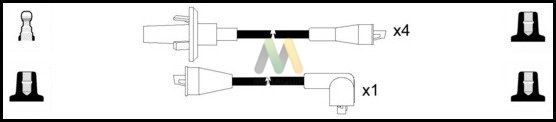MOTAQUIP gyújtókábelkészlet LDRL1394