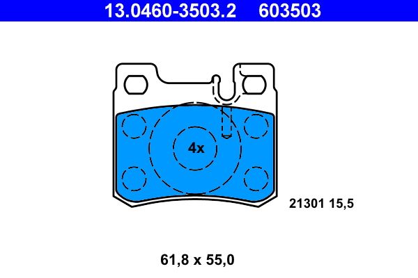 Set placute frana,frana disc 13.0460-3503.2 ATE