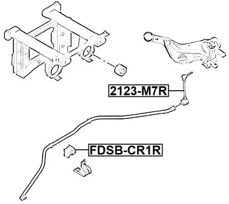 Stabilisaator, Stabilisaator, FEBEST 2123-CR1