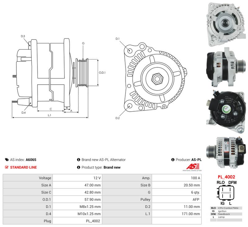 Generaator, AS-PL A6065