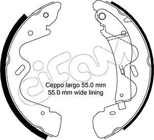 CIFAM fékpofakészlet 153-291