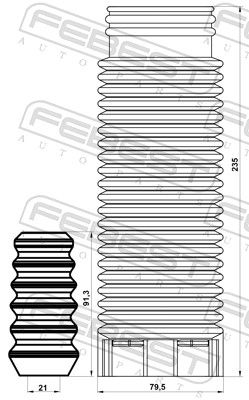 FEBEST SBSHB-S11R-KIT Dust Cover Kit, shock absorber