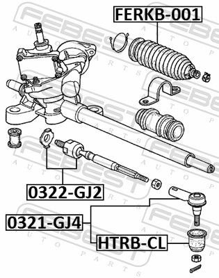FEBEST 0322-GJ2 AUTOMOTIVE Gas Spring, bonnet