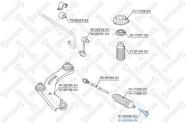 STELLOX 51-00359-SX Tie Rod End