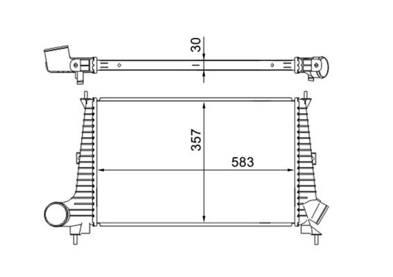 MAHLE Intercooler, inlaatluchtkoeler CI 300 000S