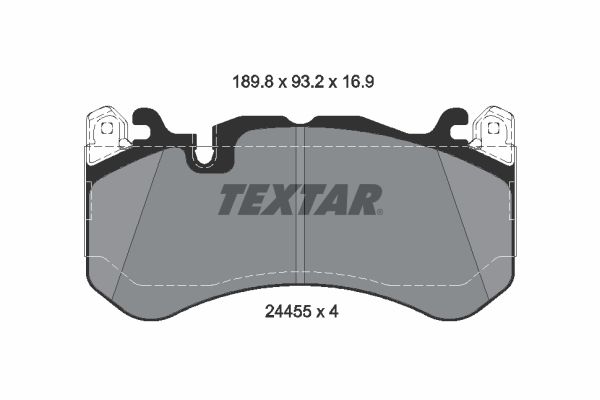 комплект спирачно феродо, дискови спирачки TEXTAR
