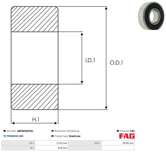 AS-PL ABE9034(FAG) Bearing