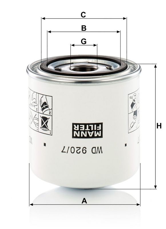 MANN-FILTER WD920/7 Oil Filter