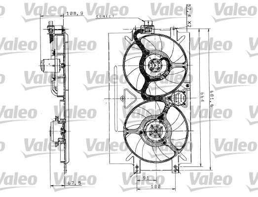 VALEO ventilátor, motorhűtés 698525