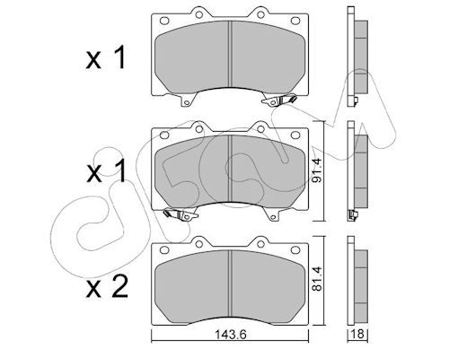 Set placute frana,frana disc 822-1279-0 CIFAM