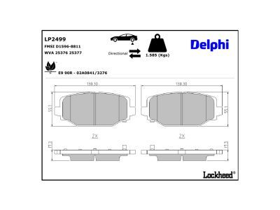 DELPHI LP2499 Brake Pad Set, disc brake