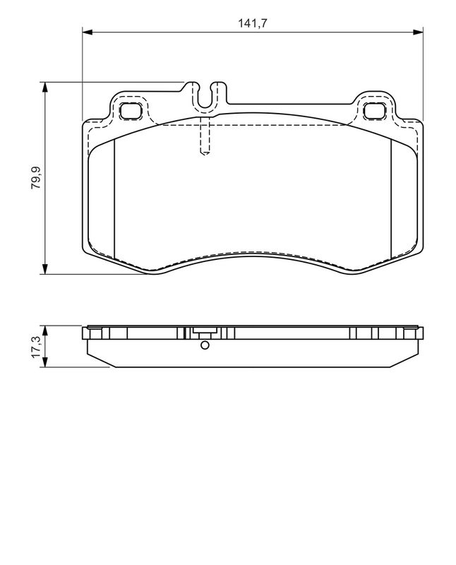 Piduriklotsi komplekt, ketaspidur, BOSCH 0 986 494 405