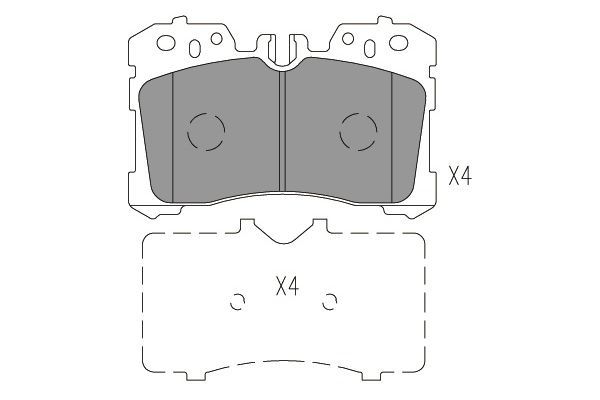 Комплект гальмівних накладок, дискове гальмо, Kavo Parts KBP-9150