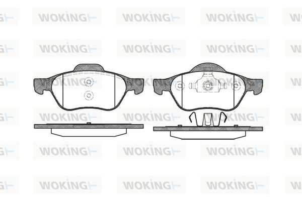 Комплект гальмівних накладок, дискове гальмо, Woking P862300