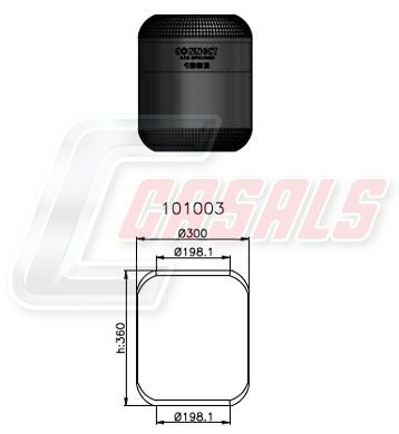 CASALS B1002 - Bellow, air suspension