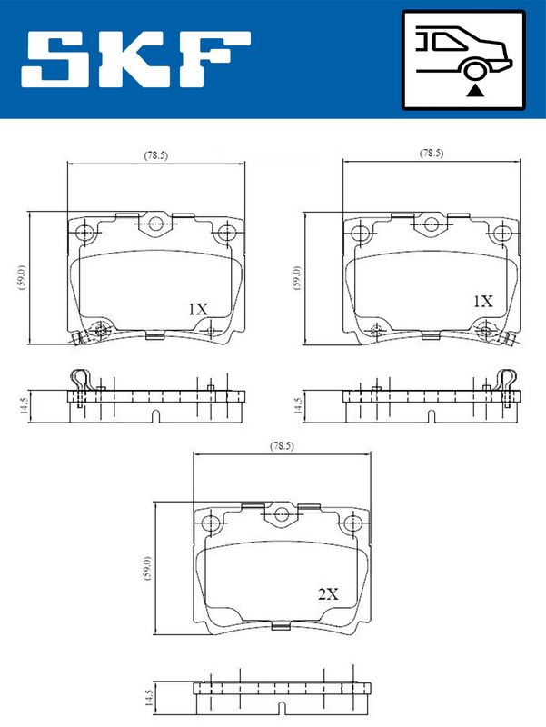 SKF VKBP 90640 A Brake Pad Set, disc brake