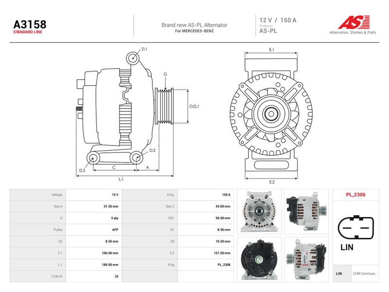 Generaator, AS-PL A3158