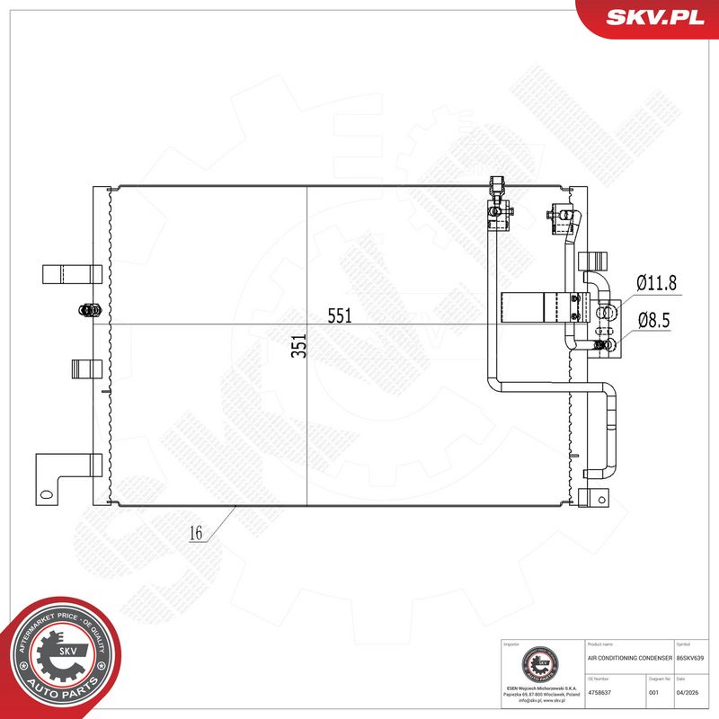 Kondensaator, kliimaseade, ESEN SKV 86SKV639