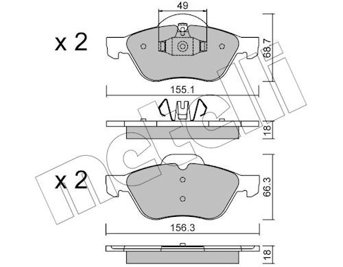 Plaquettes+de+frein+à+disque METELLI 22-0335-1