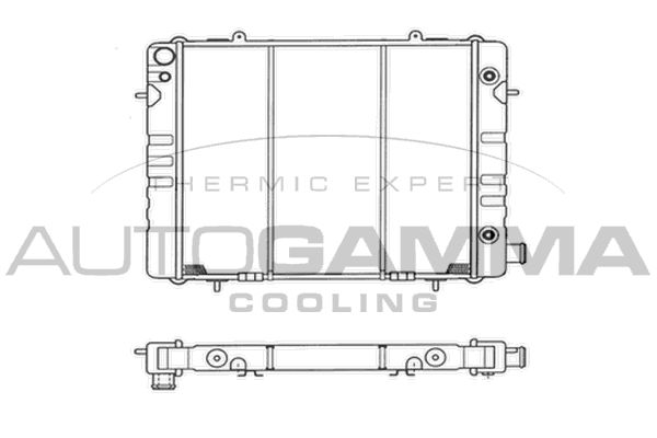 AUTOGAMMA hűtő, motorhűtés 100697