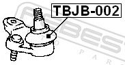 Ремонтний комплект, нижній/верхній кульовий шарнір, Febest TBJB-002