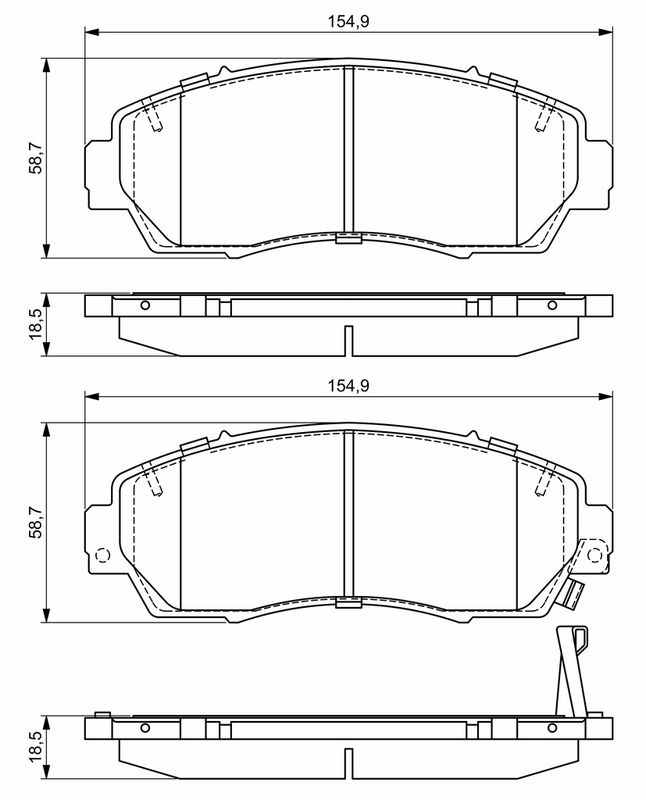 Piduriklotsi komplekt, ketaspidur, BOSCH 0 986 494 685
