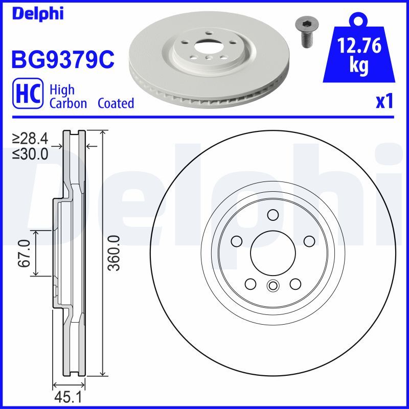 Delphi Brake Disc BG9379C