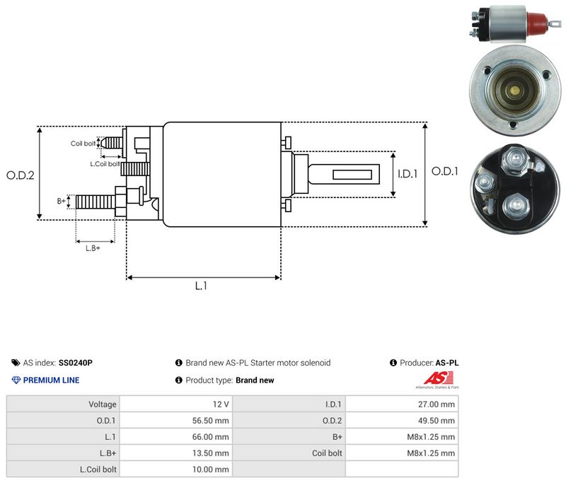 Magnetlülitus, starter, AS-PL SS0240P