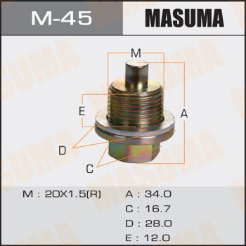 Пробка зливна піддону (з шайбою 20х1.5mm) Honda (M-45) MASUMA